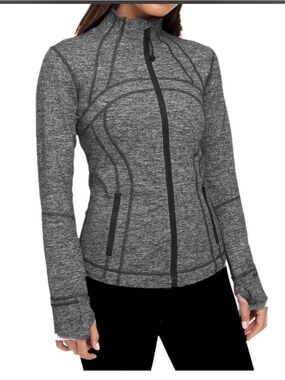 Lululemon Define Heather Gray Zip-Up Athletic Jacket Size 4